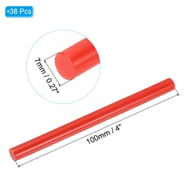 PATIKIL 4x0.27 Inch Glitter Hot Glue Sticks, 38 Pcs Hot Glue Gun Sticks Mini Hot Melt Adhesive Glue Stick for DIY Art Craft Repairs Festival Decoration, Red