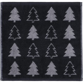 Cawö Home Flannels Christmas Edition Christmas Trees 794 Black - 90 30 x 30 cm