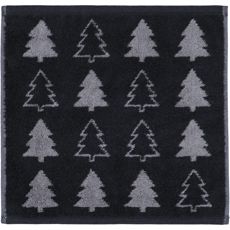 Cawö Home Flannels Christmas Edition Christmas Trees 794 Black -