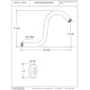 Westbrass 1/2" IPS x 8" S-Shaped Shower Arm and Flange,