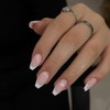 Sxvme 30 Uñas Postizas Cortas Con Punta Francesa Blancas, Uñas