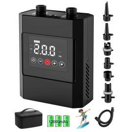 Maylatte Paddle Board Pump Electric 20PSI, 12000mAh Rechargeable Battery Inflatable SU...