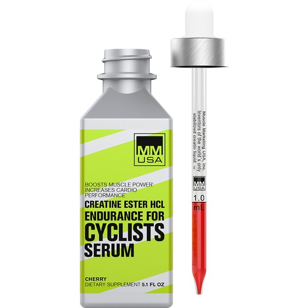 Endurance Cyclists Creatine Serum| Boosts Cycling Power, Core Strength, Stable Creatine HCL. Defeats Lactic Acid, Energy + Power. No Water Gains. With Guarana, L-Carnitine, Rhodiola Rosea + Green Tea.