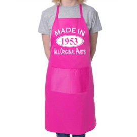 Made In 1953 70th Birthday BBQ Cooking Funny Novelty Apron Pink