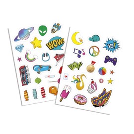 Clementoni 18700 Idea-Olographic Stickers, Holographic Sticky Notes with Stickers, Creative Toy for Children 6 Years, Made in Italy, Multicoloured, Medio