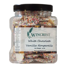 Chocolate Nonpareils - 1.25 Lb (20 Oz) Tub (White Chocolate Nonpareils)