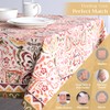 Maison d' Hermine Damask 100% Cotton Tablecloth, Decorative, Washable, for