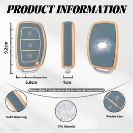 TOOMUME TOOMUME Schlsselhlle TPU, Autoschlssel Hlle Passt fr Hyundai Santa Fe Tucson Elantra Accent Sonata loniq i10 i20 i25 i30 i40 ix25 ix45 ix55, Schlsselcover Schutz Schlsselgeh?use - Smart Key
