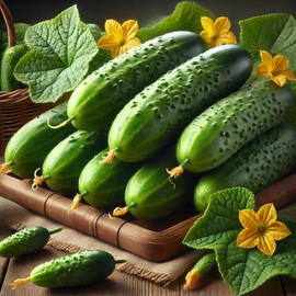 22Day Seeds: Seeds Cucumber Rodnichok F1 Open-Pollinated / 45 Days/Non GMO/Heirloom