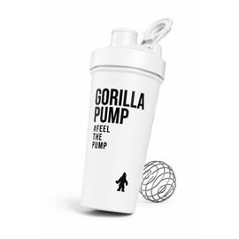 Shaker Plástico 20oz 591ml Botella Mezcladora Deportiva Con Tapa Segura Para Gym, Crossfit Y Bebidas Deportivas (Blanco Glaciar)