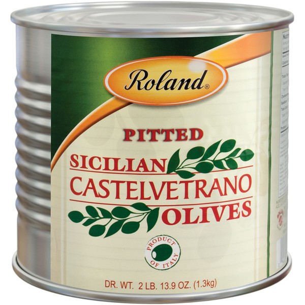 Roland Foods Castelvetrano Pitted Olives, Specialty Imported Food, 2 Lb 13.9 Oz Can