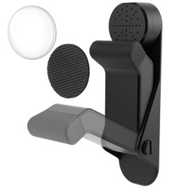 Juome Door Stoppers for Bottom of Door No-Drill, Kickdown Floor Door Stopper, Door Holder to Keep Door Open, Heavy Duty Rubber Door Stop, with Self-Adhesive Wall Protectors (1 Set, Black)