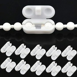 YAZANY 20Pcs Roller Blind Chain Connectors, Blind Cord Connector Replacement Pull Ball Chain Connectors for 4.5mm Roller, Roman, and Vertical Blinds