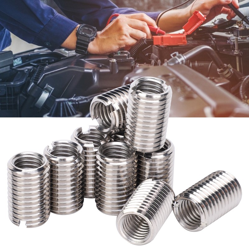10Pcs Thread Inserts Reducing Nut Repair Tool 303 Stainless Steel