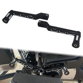 Hokuotolite Heel Toe Shift Pegs, Aluminum Front+Rear Levers w/Shifter Pegs for Harley 1986-2017 FL Softail,1988-2025 Touring Road King Road Glide Street Glide Electra Glide and 2008-2025 Trike,Black