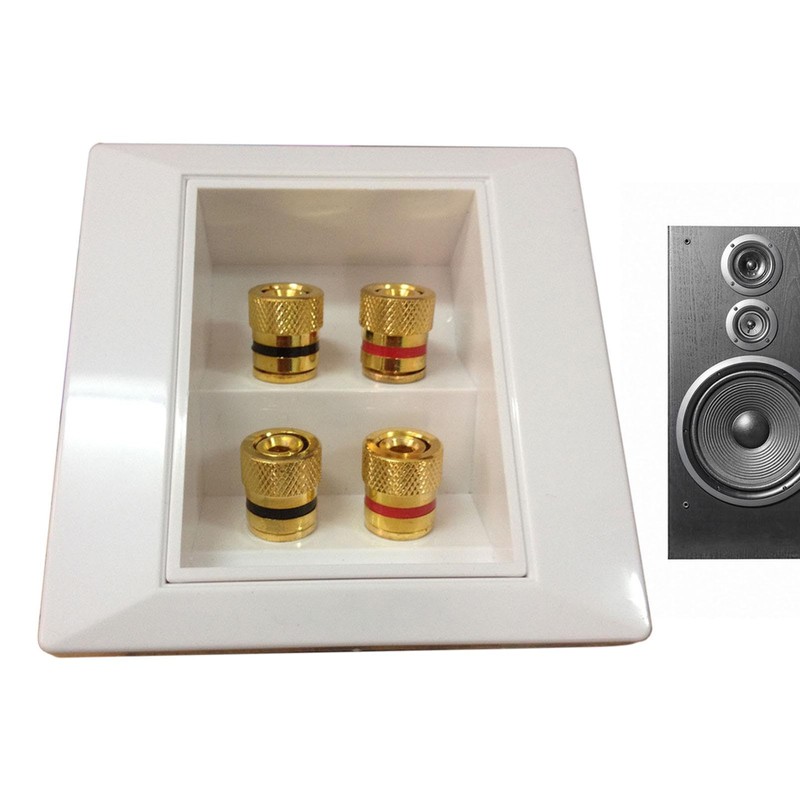 Audio Wall Plate | Speaker Jack Plate - Home Theater