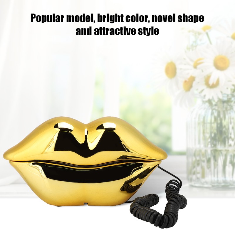 WX 3061 MultiFunctional Cute Lip Shape Telephone Desk Phone Home