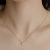 Gold&Deer 14KGP Simple Clear Cubic Necklace Yellow Gold / 골드앤디어