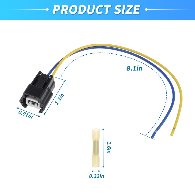 Hihaha 6Pcs Fuel Injector Wiring Harness for Nissan Frontier 2000-2002