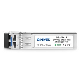QINIYEK 10GBase-LR SFP+ Transceiver, 10G Singlemode SFP+ LC Module for Cisco SFP-10G-LR, Ubiquiti UF-SM-10G, Meraki MA-SFP-10GB-LR, Mikrotik, Supermicro, Netgear and More (SMF, 1310nm, 10km, DDM)