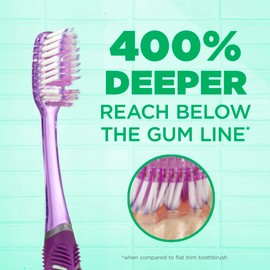 GUM Technique Deep Clean cepillo para polvo de dientes - Cabeza completa, cepillos de dientes suaves para adultos con cerdas suaves sensibles, 1 unidad (paquete de 6)