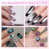 11pcs Cat Beautiful Eye Magnet for Nails, Multifunctional Nail Art