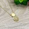 Pineapple Gold Pendant Necklace Handmade