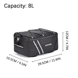 Bicycle bag, bicycle bag on the back seat, seat bag, trunk bag, backpack, mountain road, mountain bike, ride back seat, back seat bag, bicycle, waterproof bicycle bag with rainproof cover