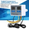 Dual Display Temperature Humidity Controller Heating Cooling Thermostat Switch NTC