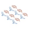 100Pcs Paper Clips Unique Dinosaur Shape Lightweight Portable Electroplating Process