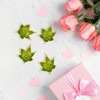 TEHAUX 100pcs Artificial Floral Receptacle, Plastic Rose Calyx Flower Stems