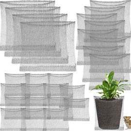 Shimeyao 26 Pcs Root Guard Gopher Baskets Plant Wire Baskets Stainless Steel Plant Wire Speed Mesh Vole Gopher Proof Animal Cages for Root Vegetables Protection, 1 Gallon, 3 and 5 Gallon