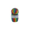 Baked With Love Rainbow Striped Baking Cups, Ultra Strong Giant