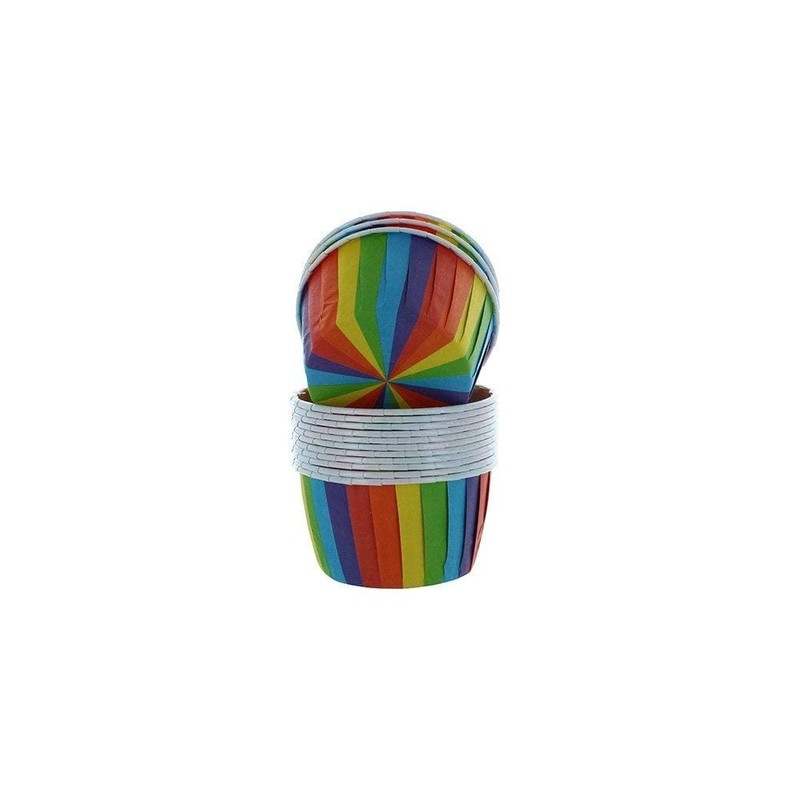 Baked With Love Rainbow Striped Baking Cups, Ultra Strong Giant