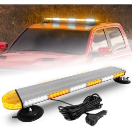 31-Inch Low Profile LED Light Bar Full Aluminum Emergency Rooftop Strobe Lights for Safety Warning for Trucks Tow LightLight Color: Green/white, Rated Power: 130, Beam Angle: Spot