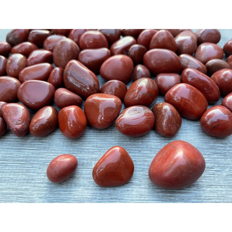 GAF TREASURES Wholesale Red Jasper Tumbled Stones, Polished Red Jasper