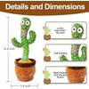 Dancing Cactus Toys,Talking Mimicking Singing Repeats What You Say:_Dancing cactus