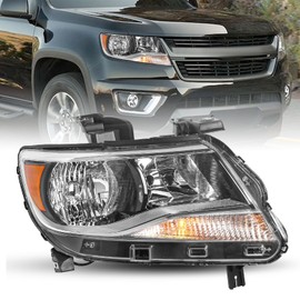 SOCKIR Headlight Assembly Fit for 2015-2022 Chevy Colorado 4-Door Extra Cab | Crew Cab Halogen Models OE Style Factory Replacement Headlamp Right Passenger Side