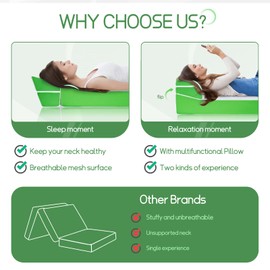 CHxxy Foldadble Mattress with Pillow- 4 Inch Memory Foam Tri-fold Mattress for Adults&Kids - Portable Folding Floor Mattress for Tent, Camper, RV Travel, Guest (with Removable & Washable Bamboo Cover)