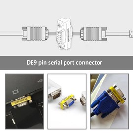 The Lord of the Tools Pack of 4 DB9 Pin Serial Connector Male to Male DB9 Pin Serial Adpter Female to Female Accessories for Computers Laptops Printers Router 31 x 12 mm