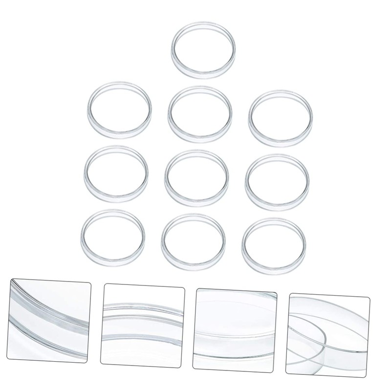 Gatuida 10pcs of Glass Petri Dishes Divided Sections High Borosilicate