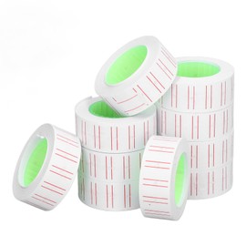 30 Rollos, 15000 Uds., Etiquetas Adhesivas de Precio, Papel de Etiqueta de una Sola Fila, para Etiquetadora de Pistola MX5500, 21x12mm