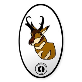 CafePress Pronghorn Sticker Oval Car Bumper Sticker