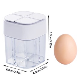 Miayon 2 Pack 4 in 1 Spice Container Salt and Pepper Shaker Transparent Seasoning Shaker Can Filter Lumps Spice Jars for Home Restaurant Camping Travel Cooking BBQ (White)