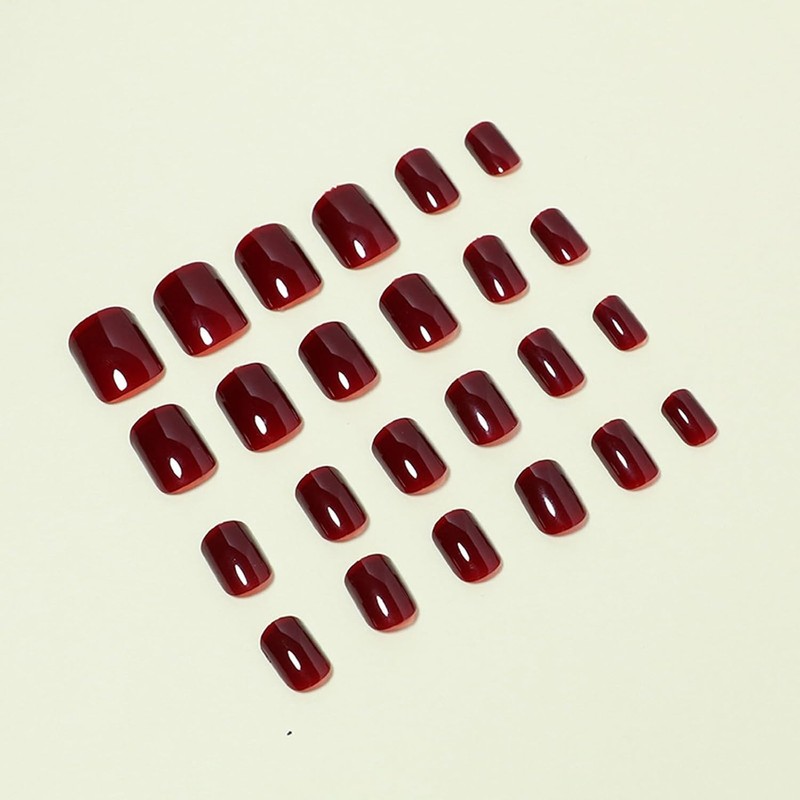 Juego de 24 piezas de uñas elegantes a presión, cubiertas