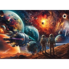 Schmidt Spiele 58536 Cosmic Colour Splendour Journey into Space, Michele Farella, 1000 Piece Jigsaw Puzzle, Multi-Coloured