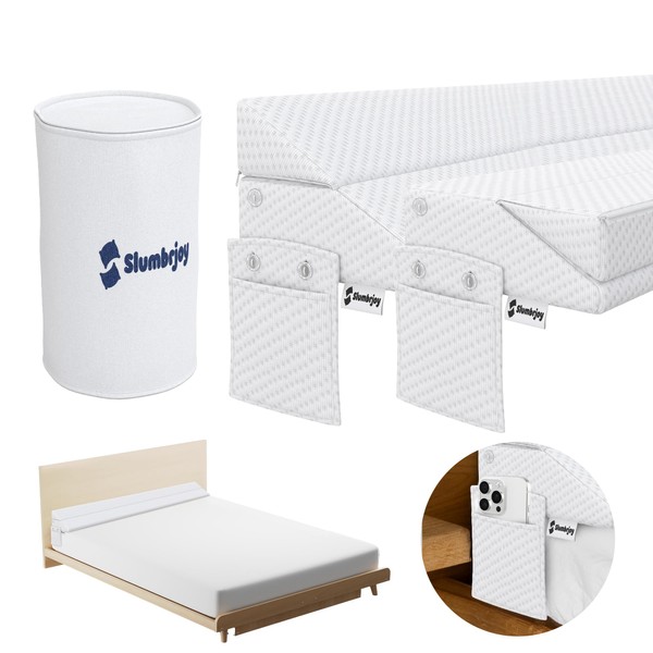 Slumbrjoy Single Bed Wedge Pillow Adjustable Mattress Gap Filler for