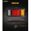 Partsam 2Pcs LED Truck Trailer Tail Lights Bar Kit 40