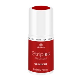 alessandro Striplac Peel or Soak, Vegan, Classic Red, LED Nail Polish in Classic Red, For Perfect Nails in 15 Minutes, 8 ml
