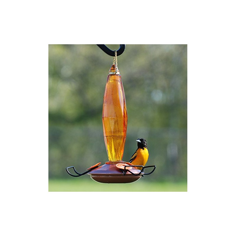 Woodlink's WLO8 Copper Colored Cut Glass Oriole Feeder